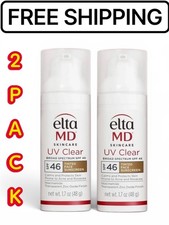2PK Elta MD UV Clear TINTED Facial Sunscreen SPF 46 1.7 oz EXP 07/2028 New inBox picture
