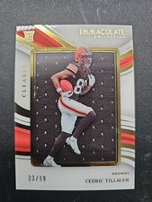 Panini 2023 Immaculate Clearly Rookie Jersey Cedric Tillman /99 Browns NFL picture