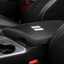 Armrest Cover for Center Console Dodge Challenger 2015-2023 Black + Carbon Fiber picture