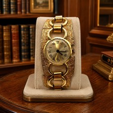 1960s–1970s Rhapsody Royale 17 Jewel Gold Tone Women's Watch Swiss Mechanical Wo picture
