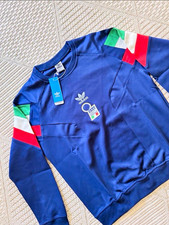 adidas originals Italy National Team Soccer Crewneck Sweatshirt w/ Flag Stripes picture