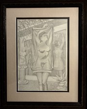 Dolphin Bath Sandro Del Prete Original Vintage Print picture