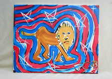 JESUS LION of JUDAH SUPERSTAR Jr CHARLIE FAST OUTSIDER POLITICAL FOLK POP ART picture