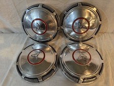 1969-74 DODGE CHARGER DART RED LINE ALUMINUM POVERTY DOG DISH HUBCAPS USED picture