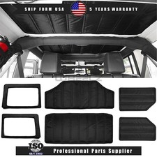 Fit 12-17 JK Jeep Wrangler 4Dr Hardtop & Tailgate Deadener Headliner Insulation picture