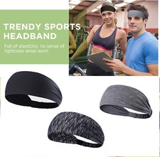 3PCS Sports Headband Anti-Sweat Band Running Yoga Stretch Head Bands Men Women picture