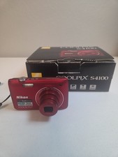 Nikon COOLPIX S4100 14MP Digital Camera 5X Zoom Red English Touchscreen Works picture