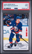 2025-26 Upper Deck Matthew Schaefer Young Guns #451 RC PSA 9 Islanders picture
