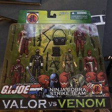 GI JOE 2004 VALOR vs VENOM NINJA COBRA STRIKE TEAM 6 Pack TRU Exclusive Hasbro picture