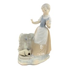 Vintage Lladro  Nao Figurine Girl With Broken Jar By Vincente Martinez Porcelain picture