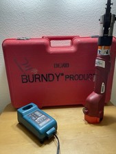 Burndy Patriot 6-Ton In-Line Hydraulic Crimper Set W/Case Charger New Battery picture