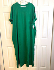 NWT Old Navy Emerald Green Vintage Crew-Neck Maxi Dress - Plus Size 4X picture