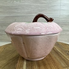 Vintage Belmar California Pottery 310 Pink Strawberry Candy Dish Cookie Jar 1950 picture