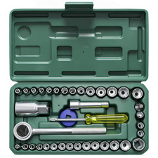 40-Piece 3/8-Inch Ratchet Socket Wrench Set with Storage Case, Chrome picture