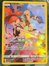 FULL ART Torkoal (Flannery Art) SECRET RARE 237/236 Pokemon Cosmic Eclipse Holo picture