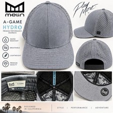Melin A-Game Hydro Snapback Hat Gray Classic Water Resistant Performance picture