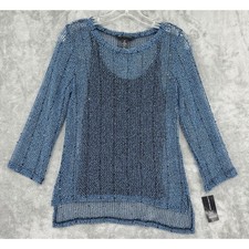 Vintage INC International Concepts Blouse Women XS Sequin Fairy Y2K 90s Sheer picture