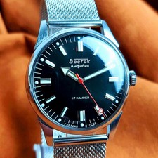 Soviet Wrist Watch Vostok Wostok Amphibian USSR 17 Jewels Vintage Men's Watch picture