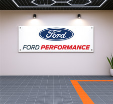 Ford Performance Racing Flag Banner 71x24in Garage Wall Decor picture