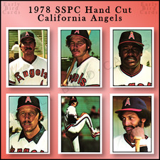 1978 SSPC CALIFORNIA ANGELS Hand Cut Cards / Pick Your Cards picture