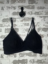 NWT Maurices Soft Thin Strap Mesh Detail Bralette Top - Black Size XL picture