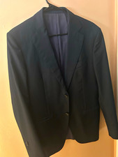 Suitsupply Men's Navy Solid Wool Suit Jacket 2-Button Notch Lapel Pockets picture