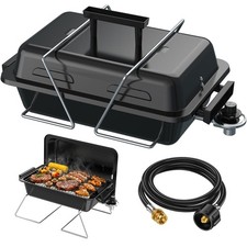 Portable Propane Gas Grill - 2-in-1 Valve for 20lb Tank & 1lb Cylinder picture