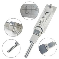 2-in-1 Stainless Steel Key Decoder Tool Precision Hook Lock Pick Portable picture