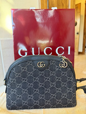 Gucci GG Monogram Dome Crossbody Bag Black w/ Adjustable Strap & Dust Bag picture