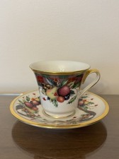 Lenox Holiday Tartan Footed Tea Cup & Saucer Dimension Collection - Made in USA picture