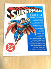 Vintage 1996 DC Comics Superman Marketing/Advertising/TV Fact File Sheet Booklet picture