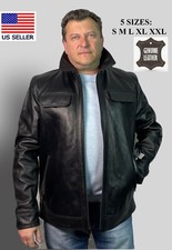 MSRP $495 PERRY ELLIS PORTFOLIO REAL LAMB LEATHER OPEN BOTTOM LINED JACKET S-XXL picture