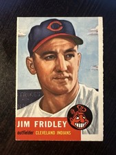 1953 TOPPS #187 JIM FRIDLEY INDIANS VG *Hot Corner Vintage* B picture