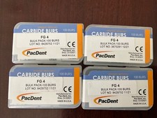 PacDent Dental Carbide Burs Round #4 FG4 Bulk Clinic Pack of 100 picture