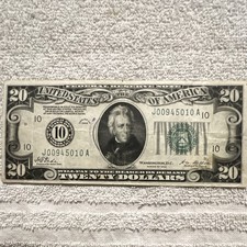 1928 $20 Banknote Twenty Dollars U.S. Note Circulated Uncertified Currency picture