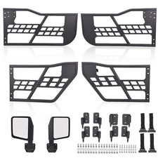 Off Road Tubular Trail Doors with Side View Mirror Compatible with Jeep Wrangler picture