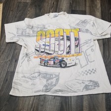 Scott Bloomquist Racing T-Shirt Adult XL The Outlaw (Pit Hole) Distressed White picture