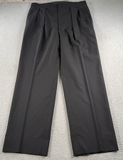 Vintage Brooks Brothers Tuxedo Pants Mens 34x31 Black Wool Pleated Side Stripe picture