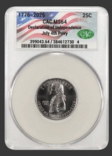 1776~2026 CAC MS64 Declaration of Independence PRIVY picture