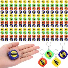 240 Pcs Small Tape Measure Keychains 1 Meter/ 3 Ft Mini Retractable Measuring picture