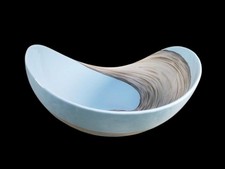 STUNNING Large Hand Blown Murano Glass Centerpiece Bowl Italian Statement Piece picture
