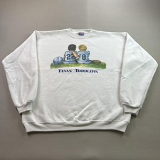 Vintage Dallas Cowboys Sweatshirt Mens Large White Texas Toddlers Aikman Smith picture