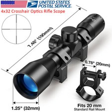 CVLIFE 4X32MM RIFLE SCOPE Crosshair Optics Hunting Gun Scope Fits For 20mm Mount picture