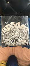 sp5der OG Web Graphic Pullover Hoodie Black/White Men's Size L picture