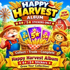 🍀 Mogo Stickers Go - Happy Harvest Album_1- 6⭐All sticker🔥-24/7🍀 picture