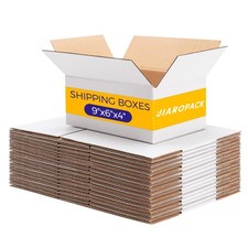White Shipping Boxes Cardboard Corrugated Mailing Boxes Packing 9X6X4'' 100 Pack picture