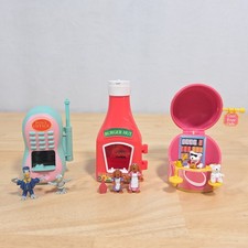 3 Vivid Imaginations Teeny Weeny Families Lot BURGER HUT POST OFFICE BEAR CAFE picture