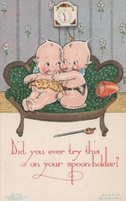 Antique 1915 Rose O'Neill Kewpie Postcard Klever Kard Die Cut Easel Novelty Art picture