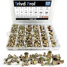 Rivet Nut Tool Kit, 830Pcs Metric Rivet Nut Assortment Kit picture