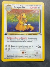 1999 Pokemon Fossil Dragonite 4/62 Holo 1st Edition WOTC English MP picture
